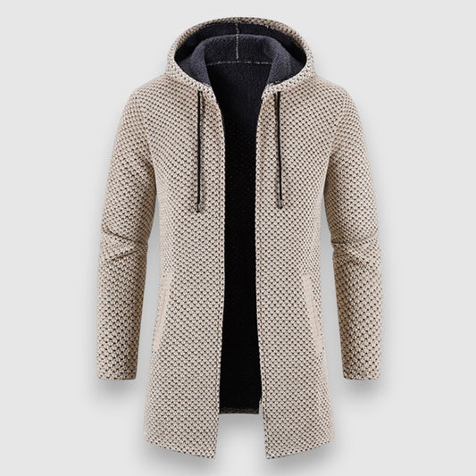 Egils | Vīriešu adīta jaka ar kapuci