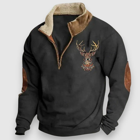 Tālis | Vīriešu džemperis ar ceturtdaļrāvējslēdzēju