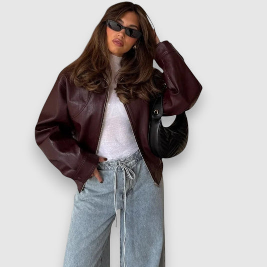 Alvīne | Īsa ādas jaka