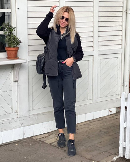 Larmina | Sieviešu adīta žakete ar ielāpiem